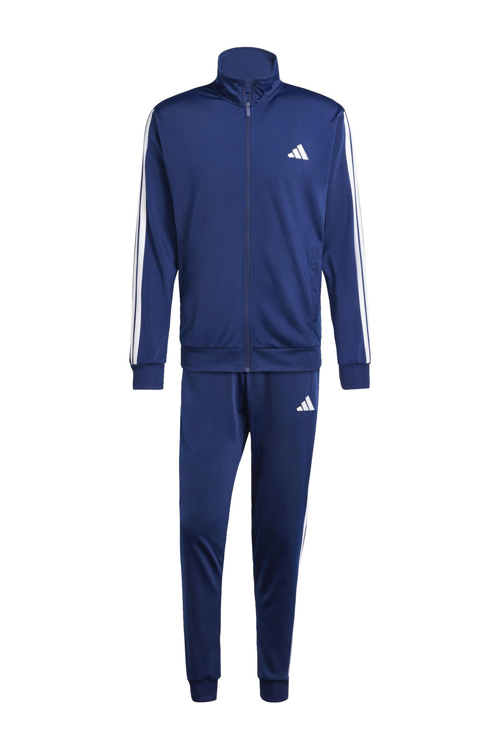 adidas Senior  trainingspak blauw/wit