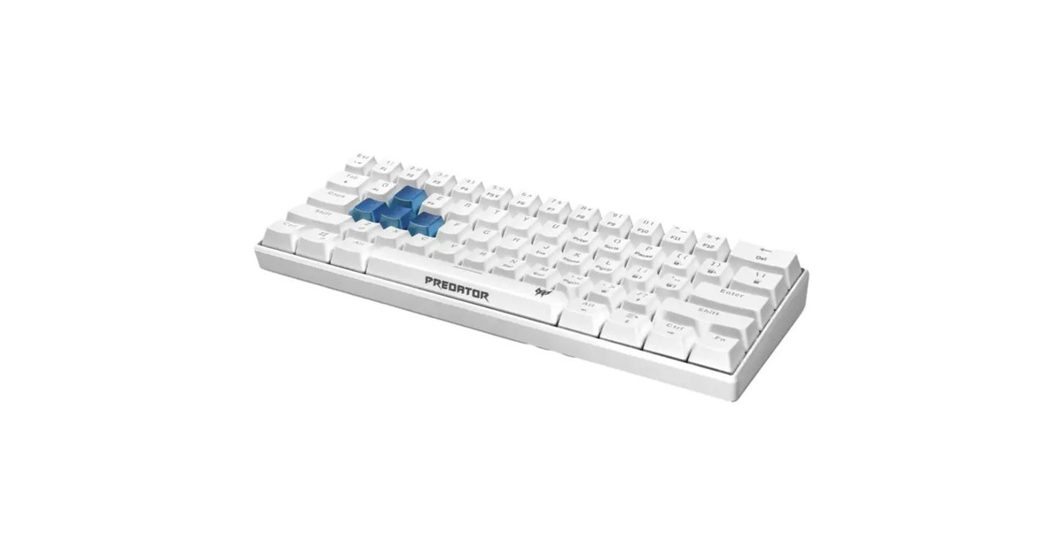 AcerPredator Aethon 330, gaming toetsenbord  (Wit, US lay-out, Kailh Blue, 60%)