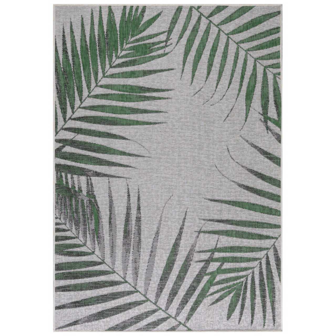 In Outdoor Teppich Beige, Vintage Design, Flachgewebe, Wetterfest
