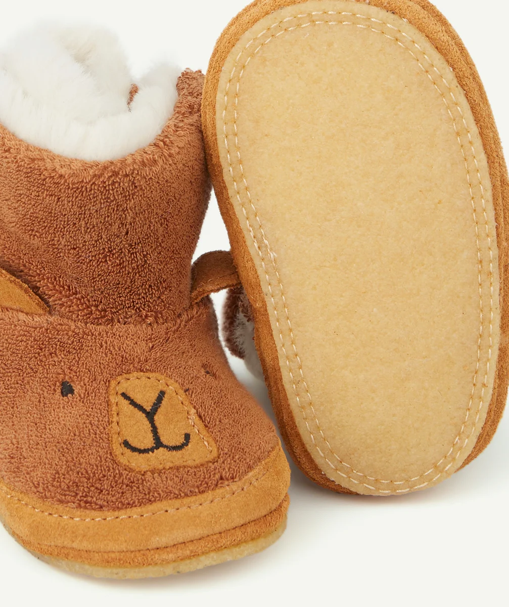 ROBEEZCHAUSSONS BÉBÉ EN CUIR ET FOURRURE MARRON