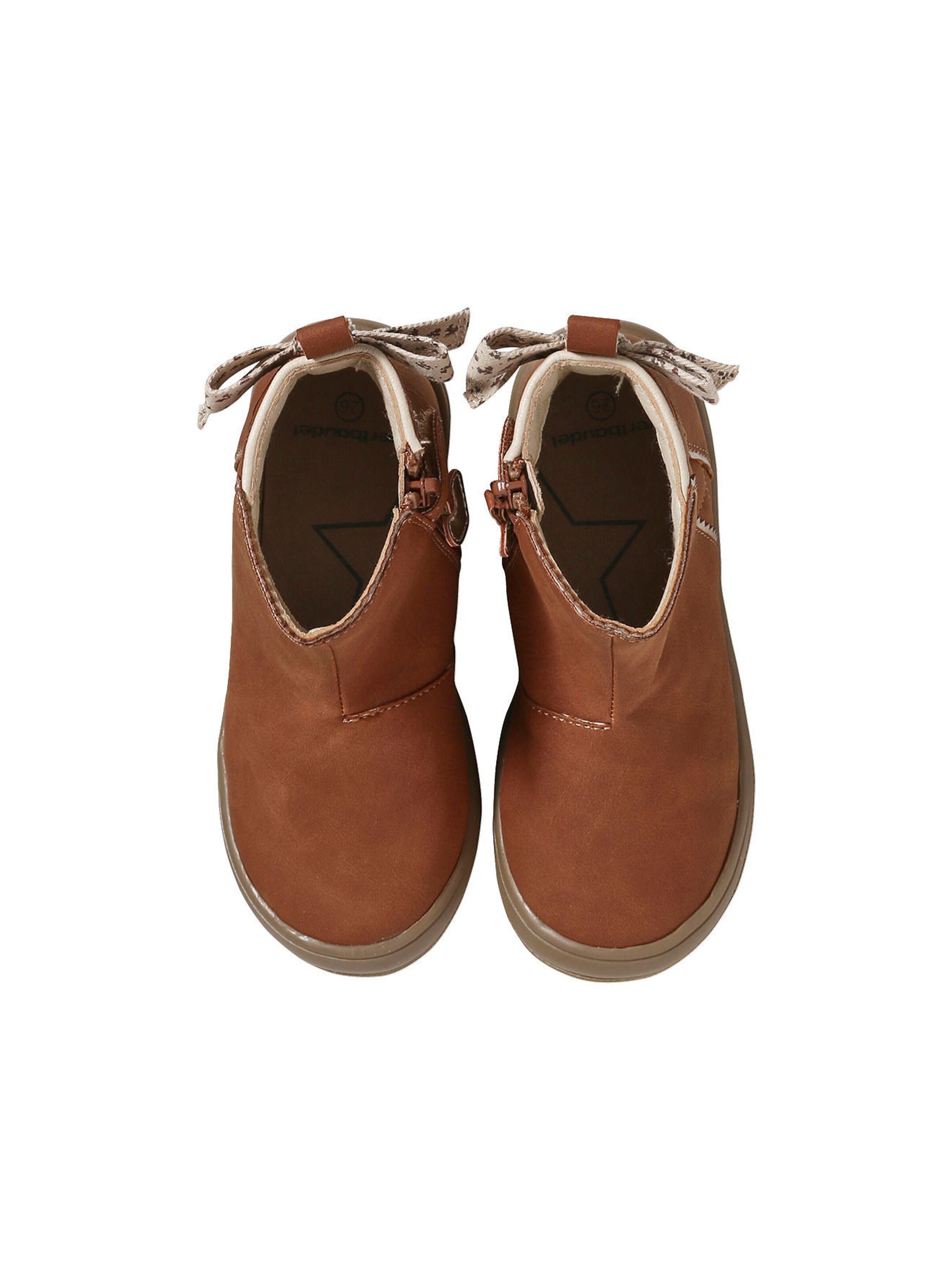 Vertbaudet Mädchen Boots mit Reißverschluss braun