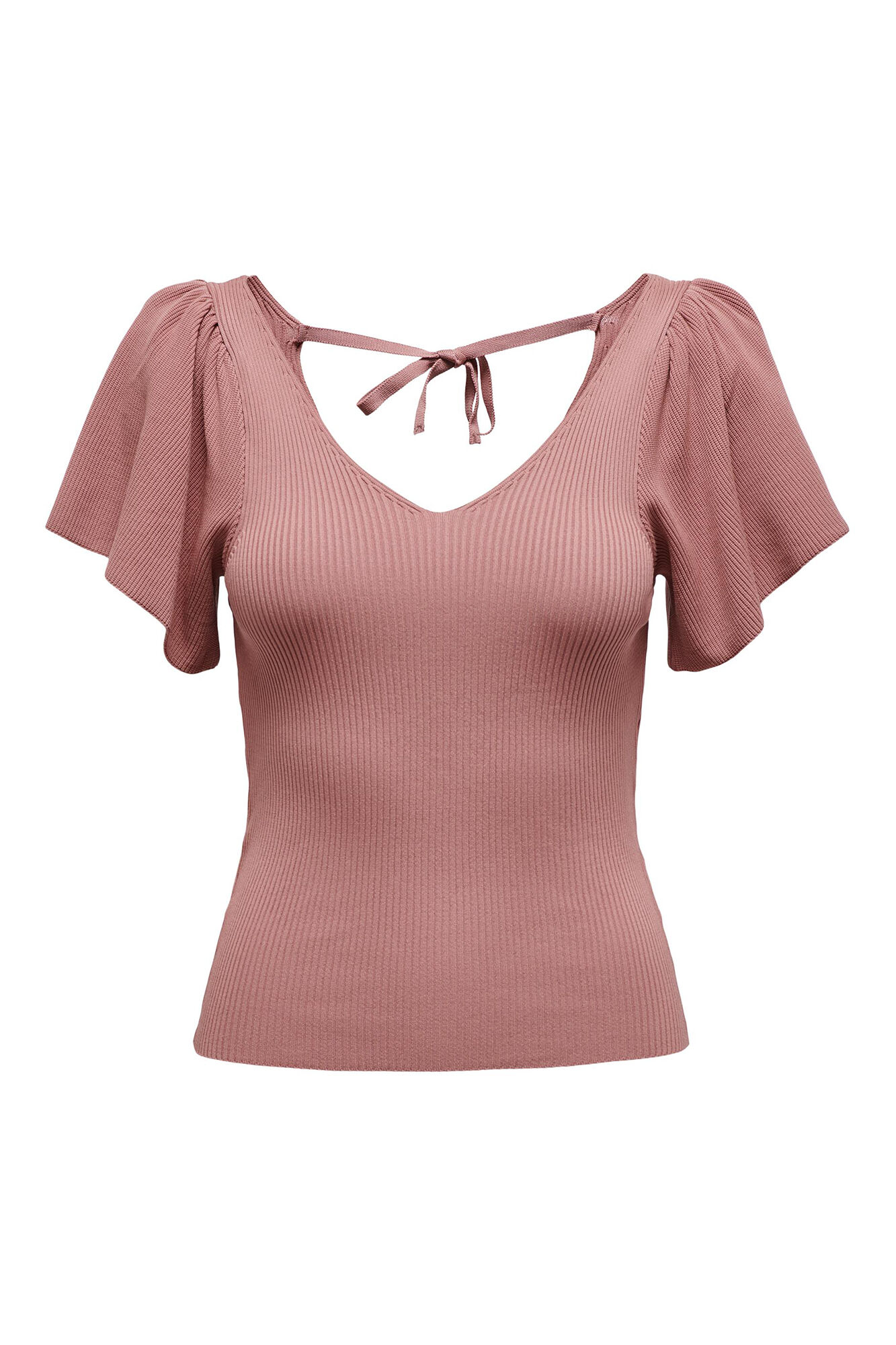 Blusa de manga curta com amarração