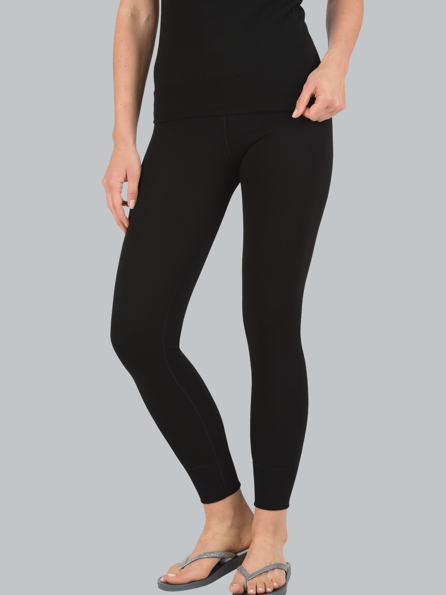 Lange Ski-/Sportunterhose Schwarz