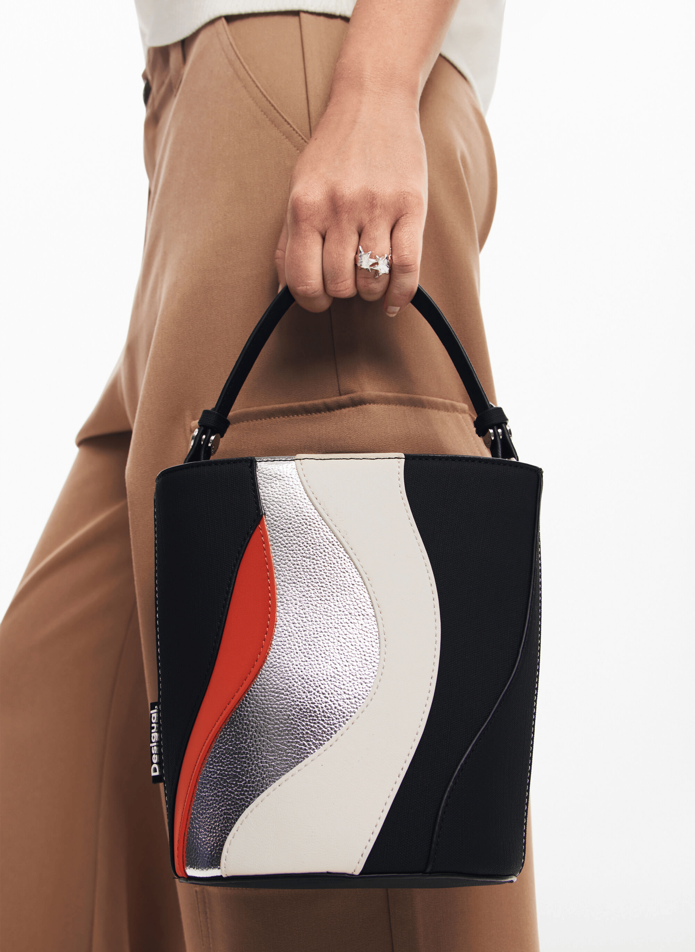 Sac bandoulière motif à vagues | Multicolore