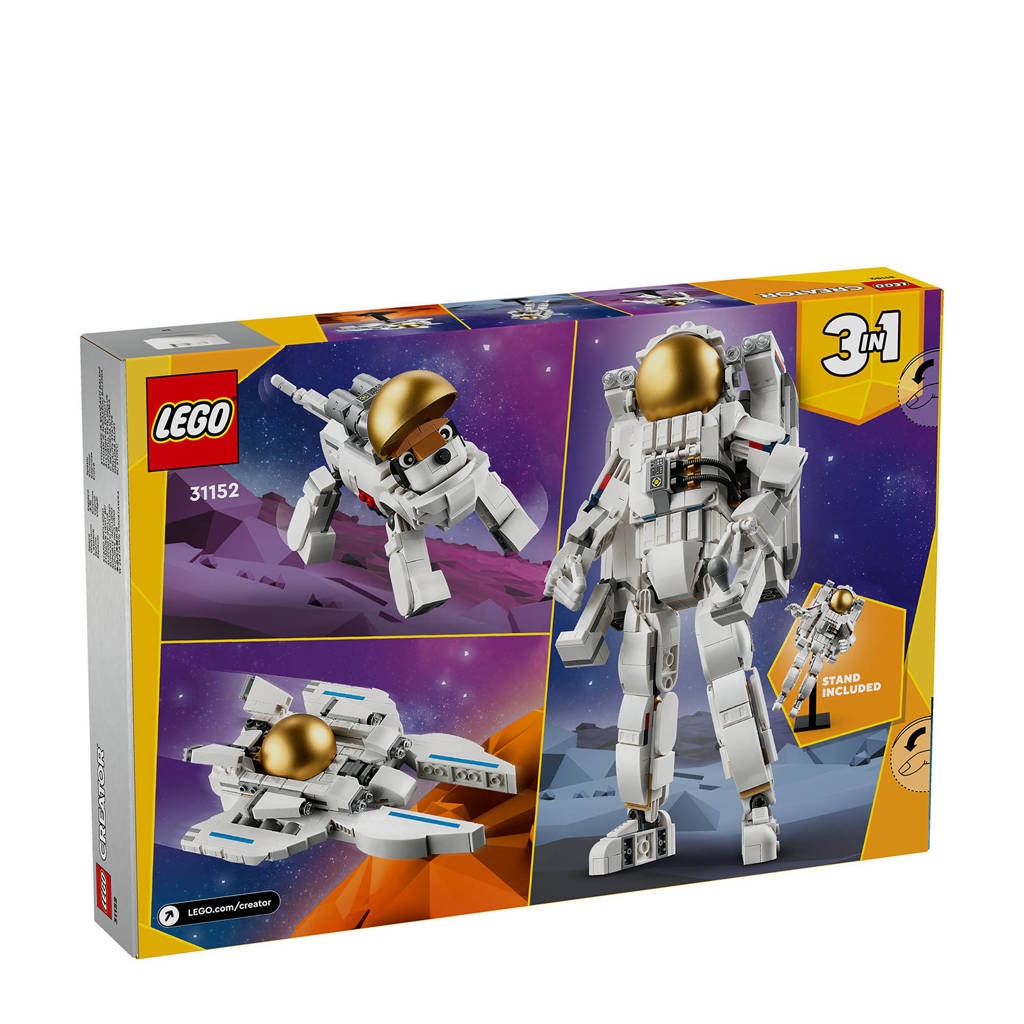 Heel Leuk3-in-1 Ruimtevaarder Set met Speelgoed Hond en Ruimteschip plus Astronaut 31152
