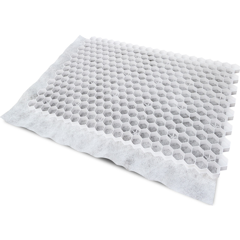 Grindrooster met geotextiel Wit 119x78.6x3cm