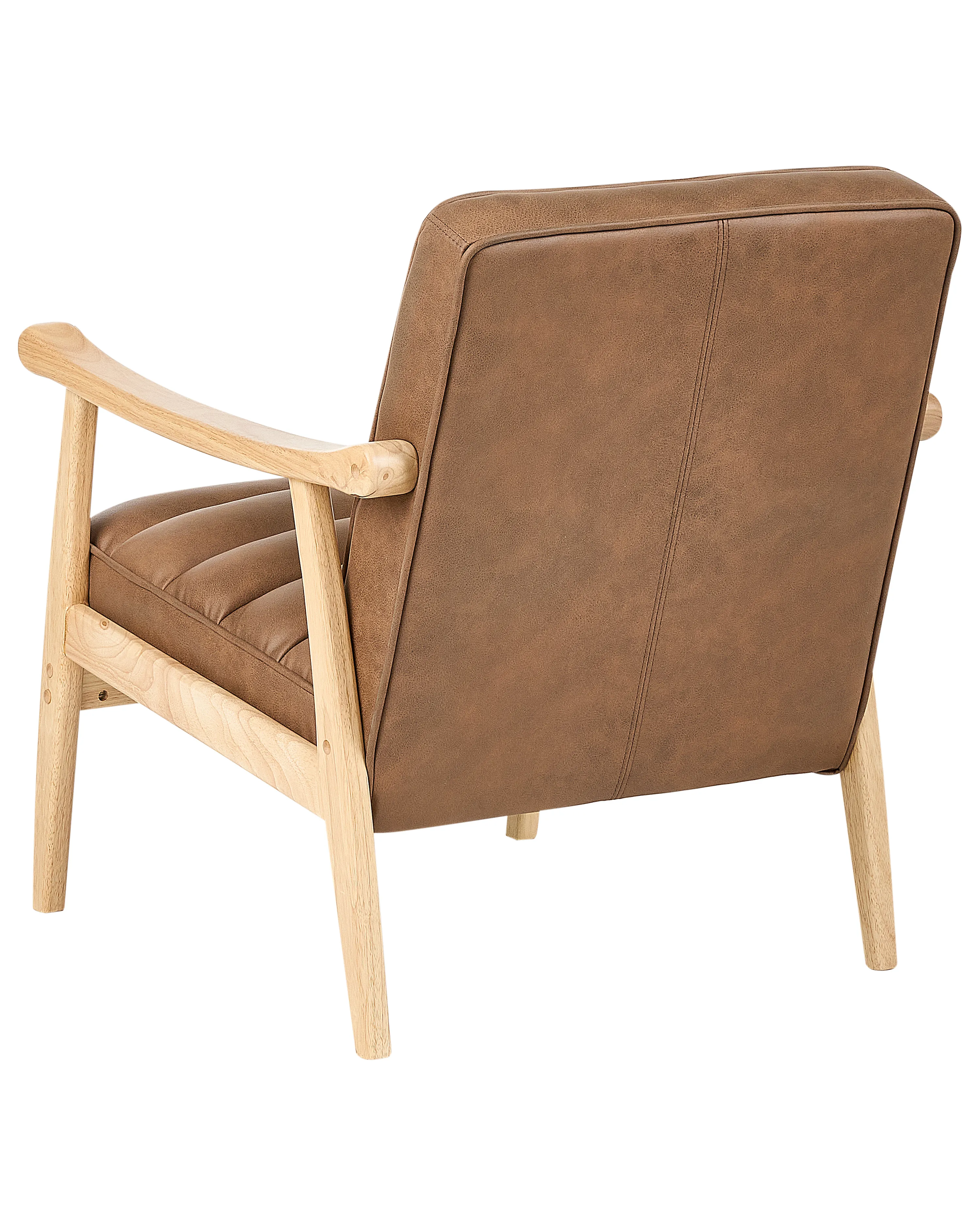 Fauteuil LEKNES Kunstleer Bruin
