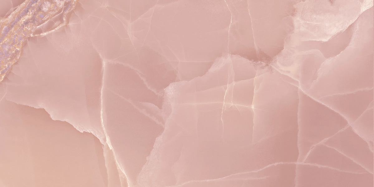 Tegelsample: Jabo Onyx Rose keramische vloertegel 60x120cm gerectificeerd