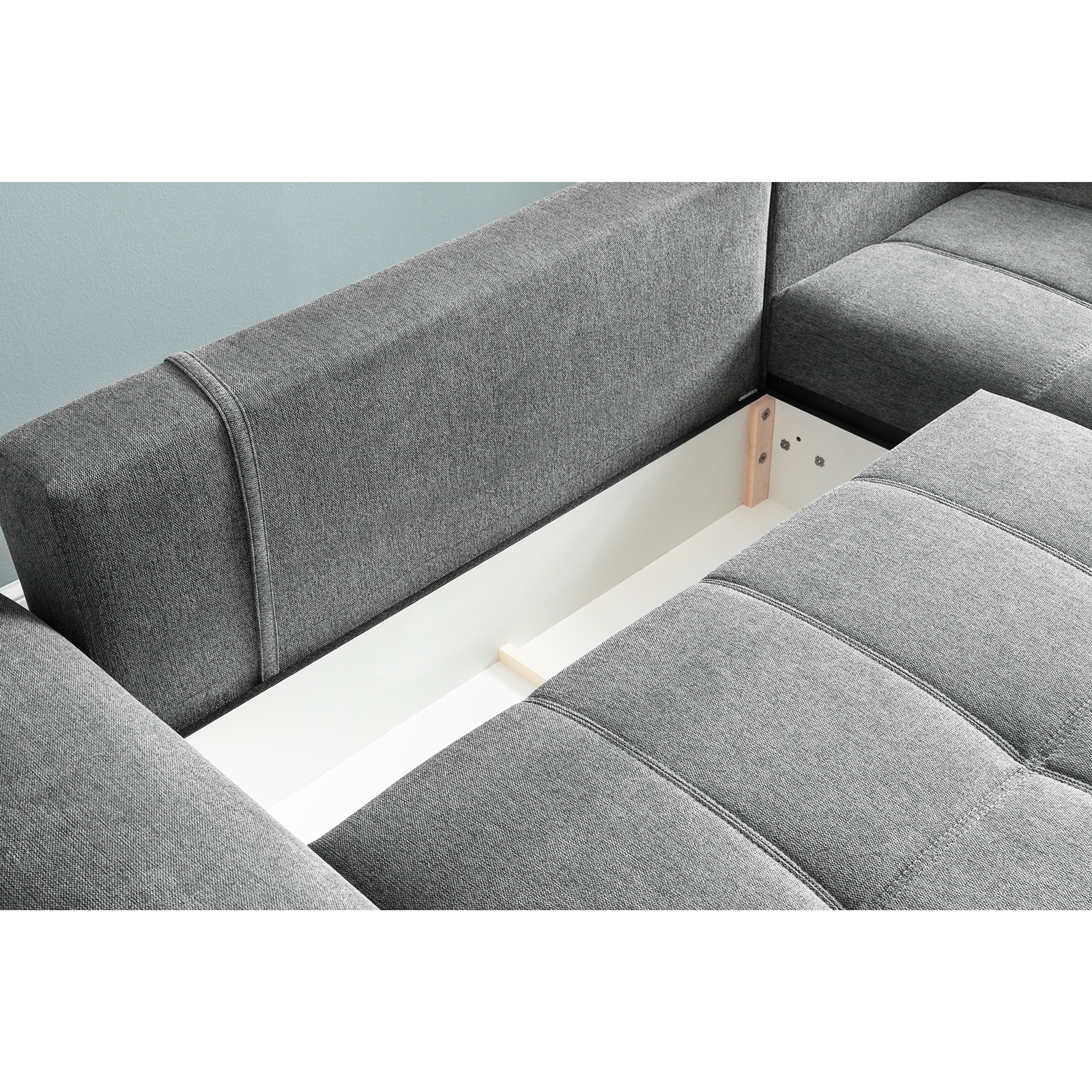 Ecksofa - anthrazit - Boxspringaufbau - Dauerschläfer
