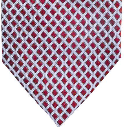 Suitable Stropdas Zijde Ruiten Rood FC22-01 Bordeaux kopen