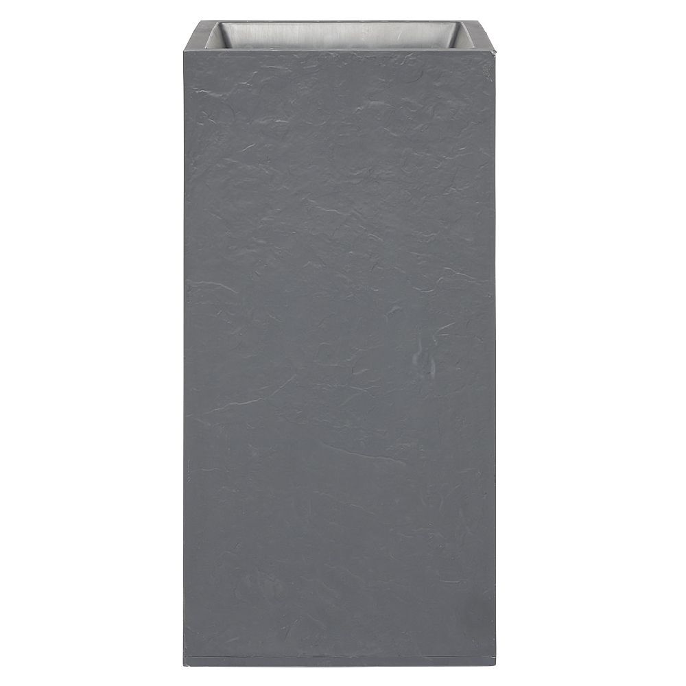Bac carré haut Volcania plastique gris anthracite 31L 39,5x39,5xH80cm
