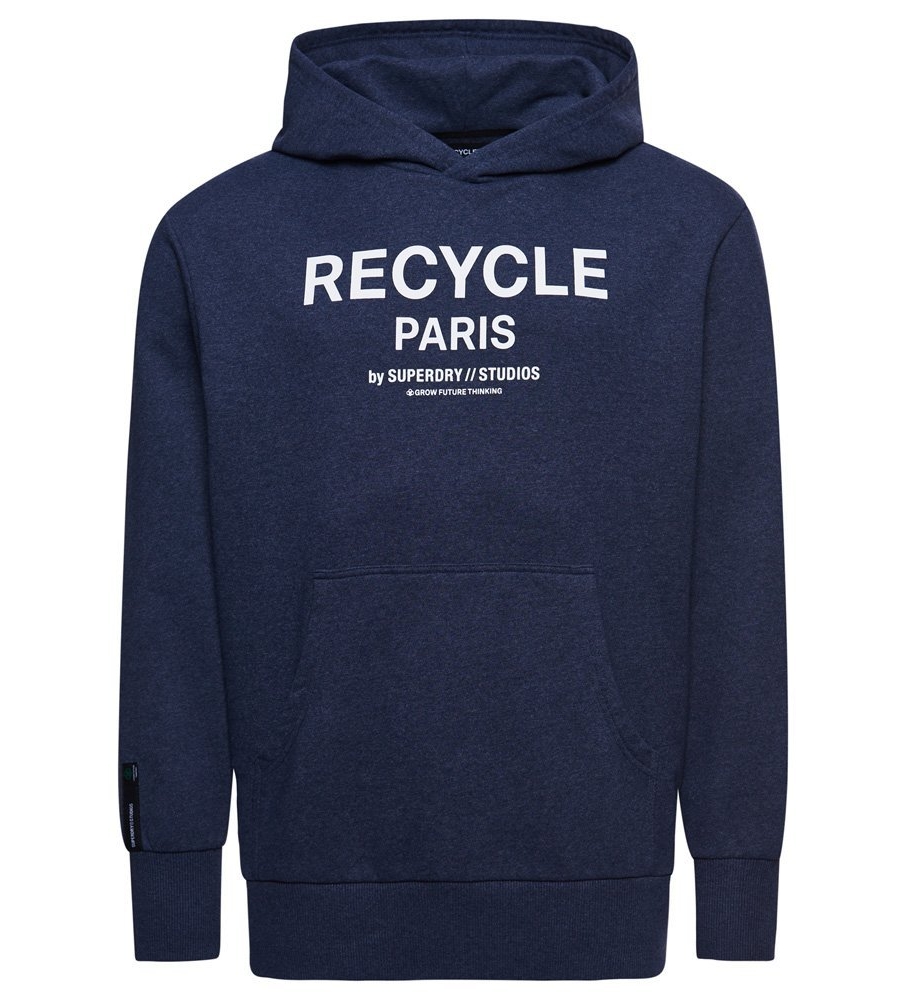 Moletom com capuz Superdry Recycled City, azul