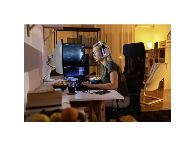 Ergotron HX - Monteringssæt (drejelig arm, klemme til montering på skrivebord, pakning til gennemføring, monterings-hardware, forlængerdel, HD-drejeled) - Constant Force Technology - for LCD-display/kurvet LCD-display - mat sort - skærmstørrelse: up