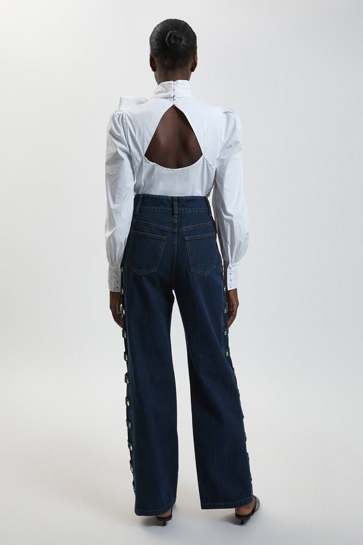 KarenMillen Jean Denim Militaire À Panneaux