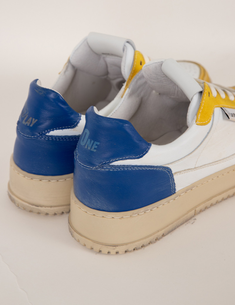PLAY ONE BASKETS BASSES DUBAÏ BLANC CAMEL MARINE