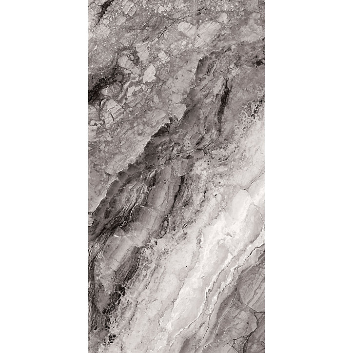 Carrelage sol et mur noir brillant Mineral 90 x 180 cm