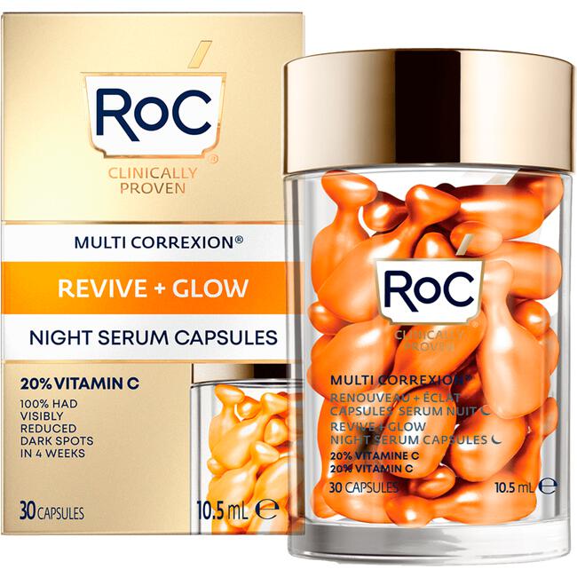 RoC Multi-Correxion Revive & Glow Vitamin C Night Serum 30 capsules