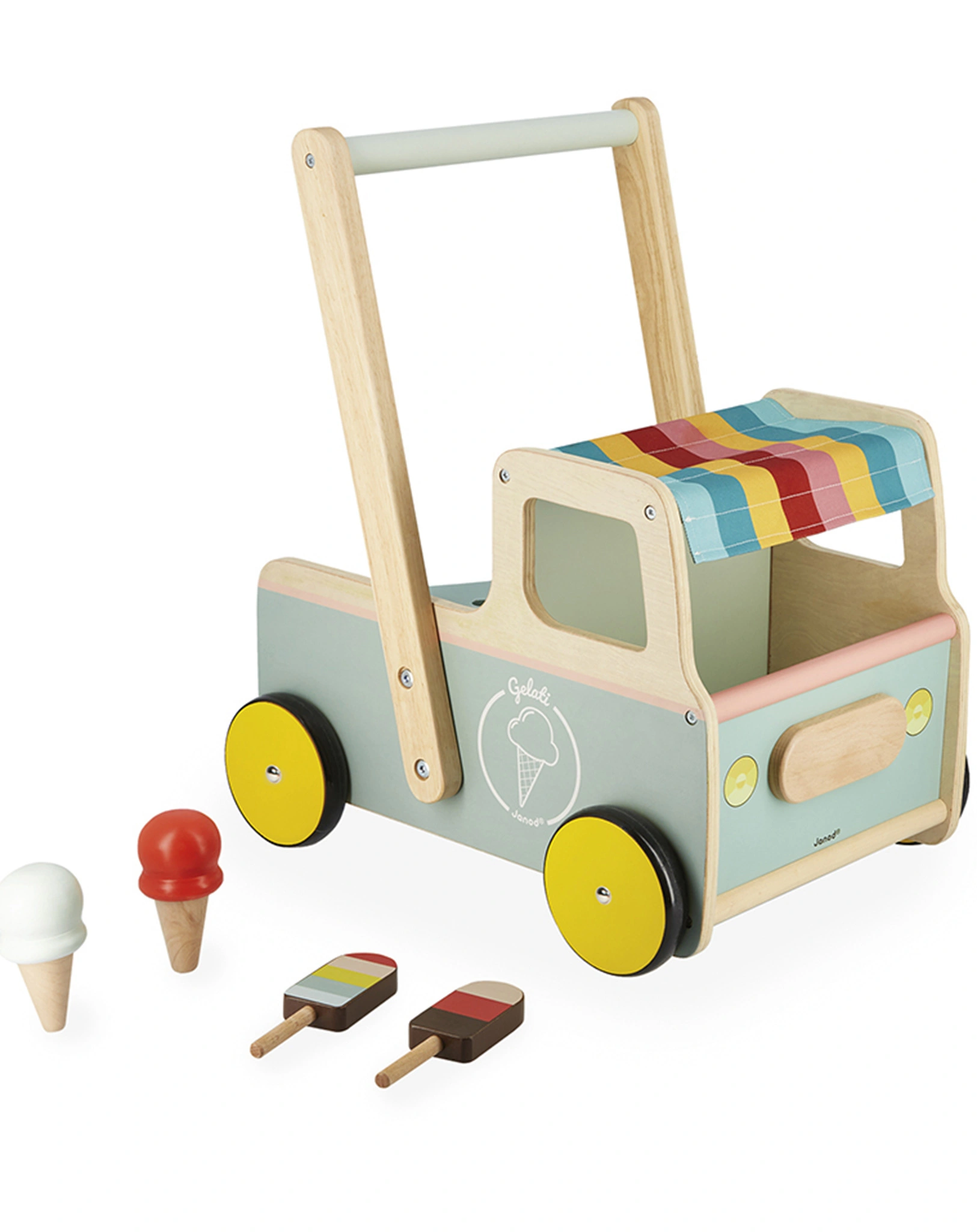 Lauflernwagen EISVERKÄUFER aus Holz