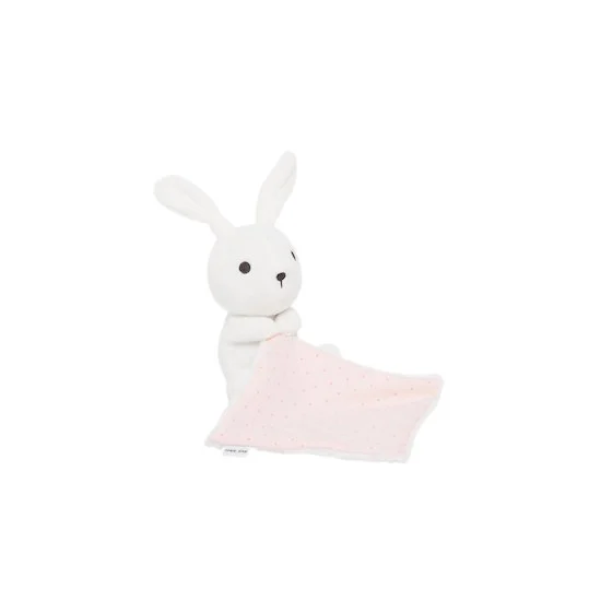 Doudou peluche Lapin   Ecru Rose        de               P'tit bisou