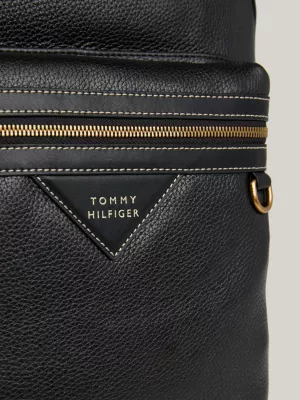 Mochila de couro premium com textura granulada