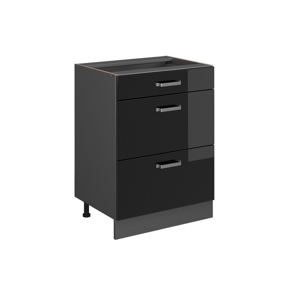 Vicco Schubladenunterschrank Küchenschrank R-Line Solid Anthrazit Schwarz 60 cm modern