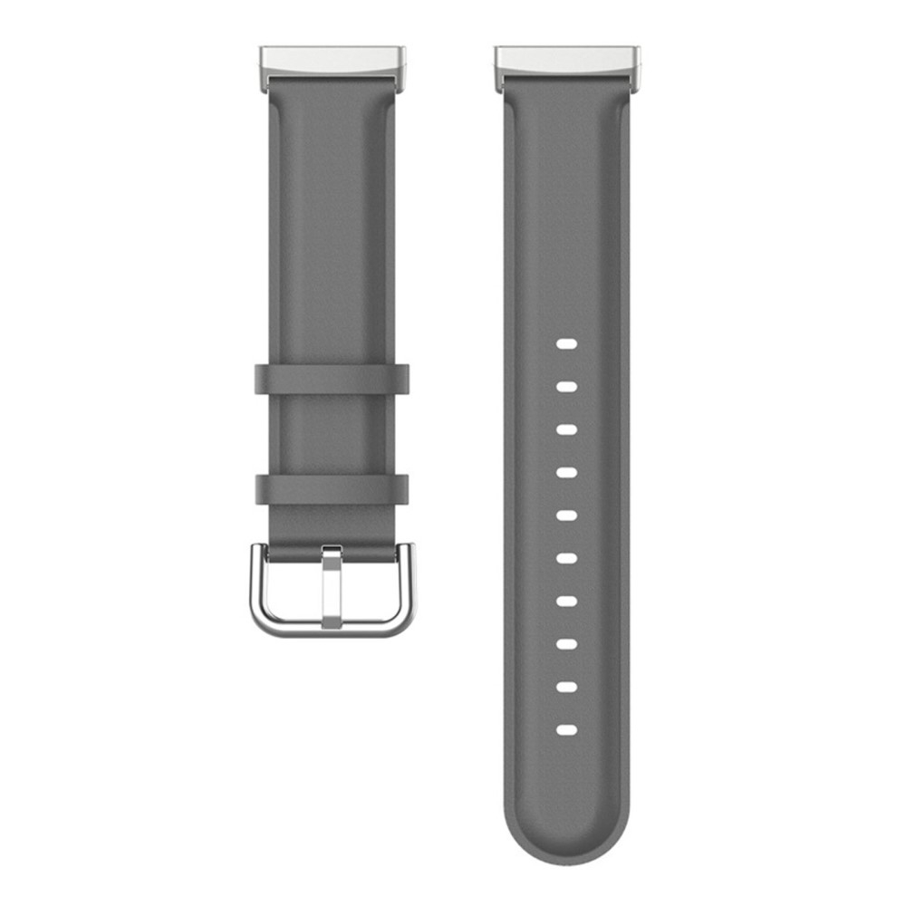 Fitbit Versa 4 / Sense 2 Echtleder Armband (Gelenkumfang 180-235mm) - Grau