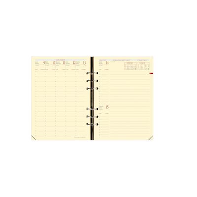 Recharge pour organiseur Timer 21 Prestige - 1 semaine sur 2 pages - 15 x 21 cm - papier ivoire - Quo Vadis