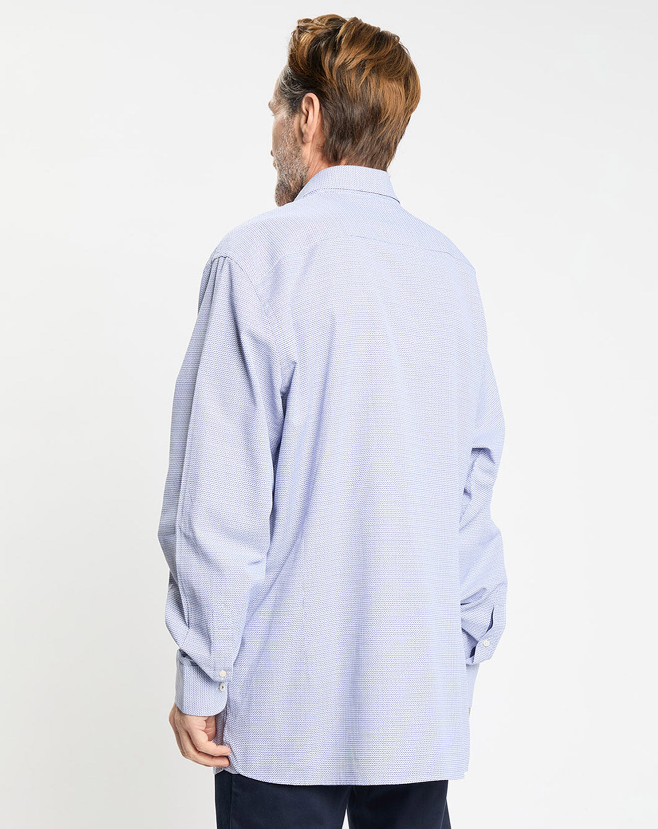 Hackett London Chemise Slim Fit Jacquard imprimée bleue