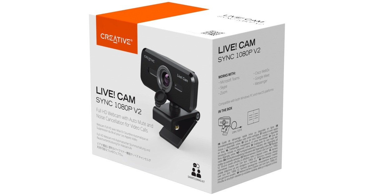 CreativeLive! Cam SYNC 1080p V2 webcam  (Zwart)