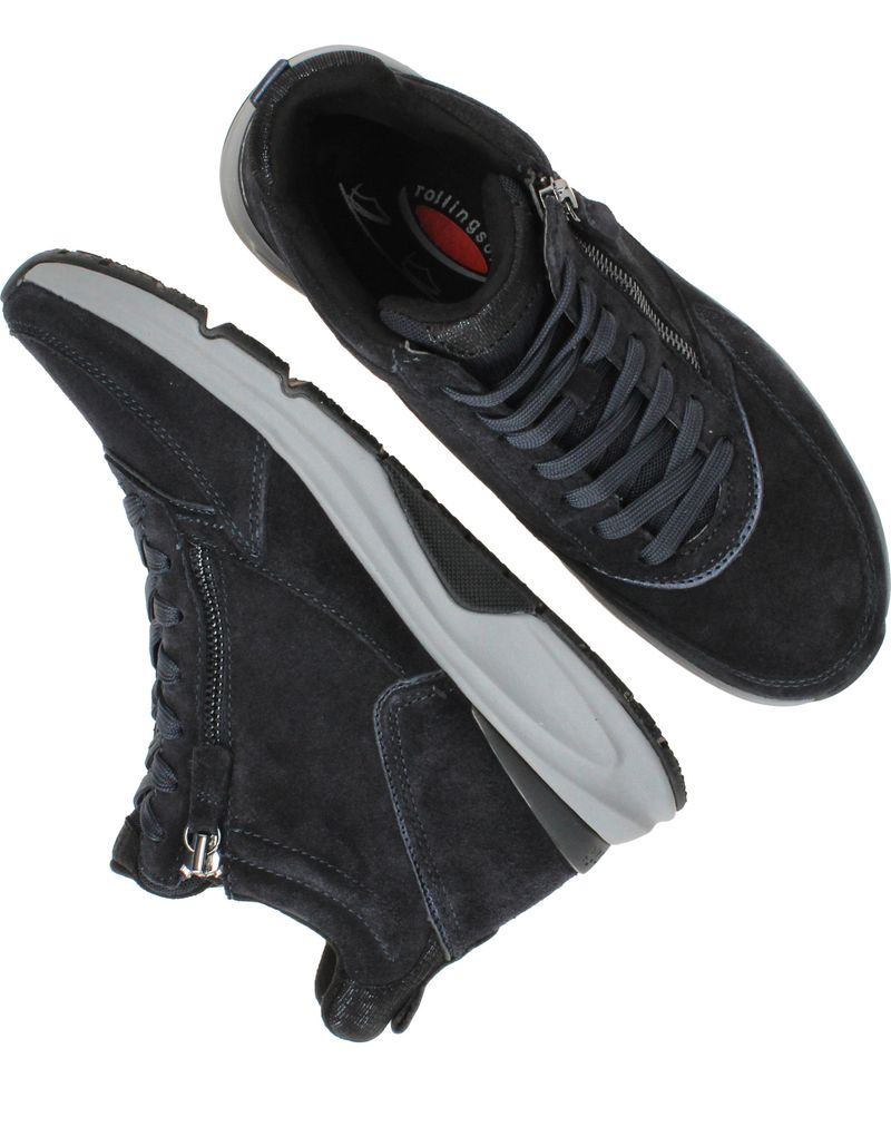 Gabor Rollingsoft Veterboots Blauw Dames