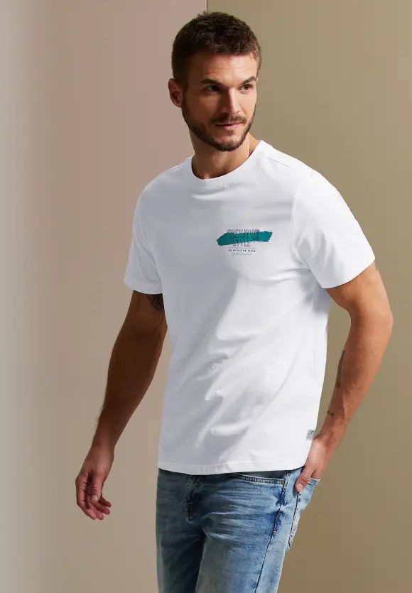 T-Shirt mit Wordingprint - White