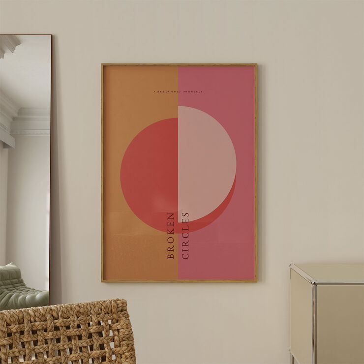 Poster & Frame Mie & Him - Broken Circles 01 Flerfarvet