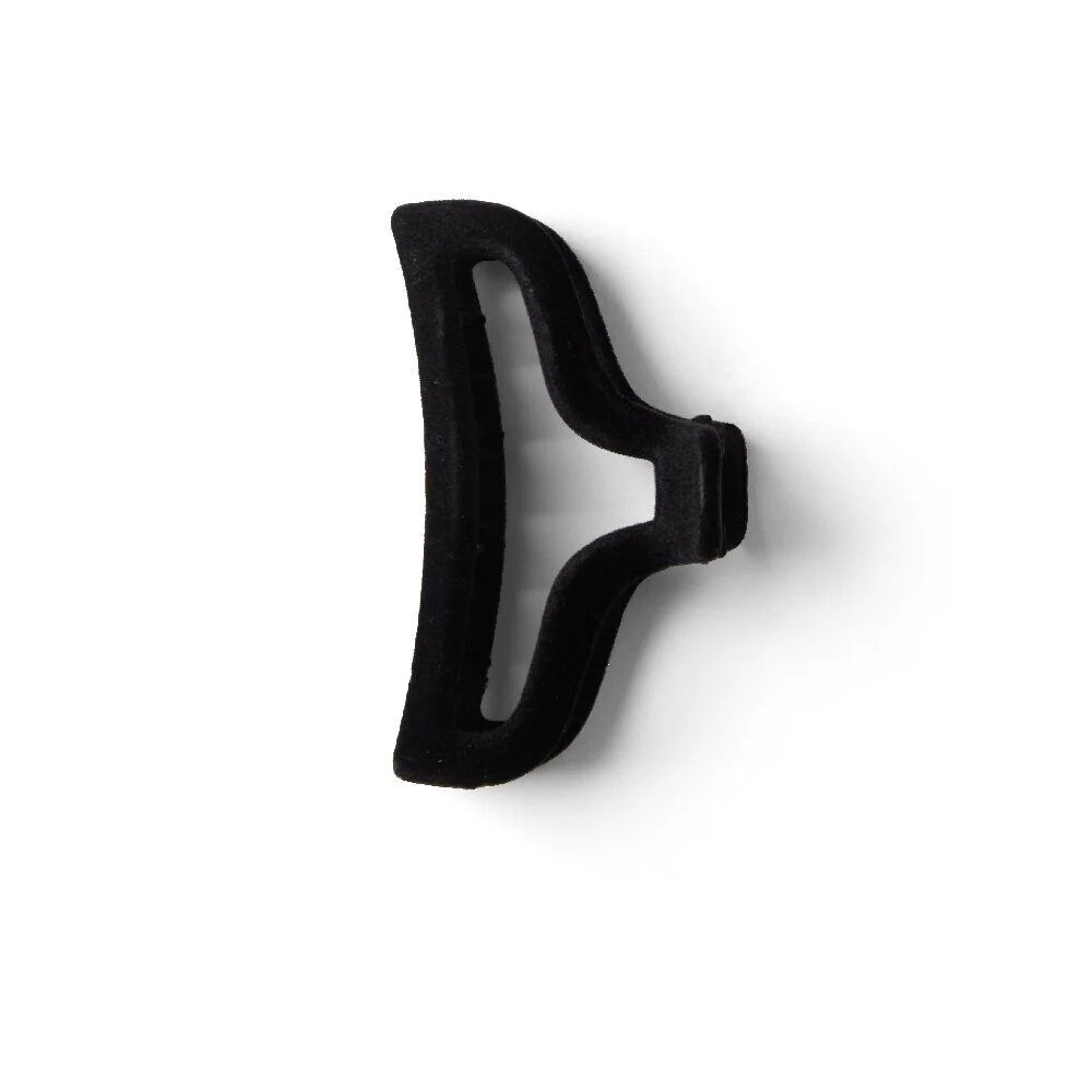 Pince à cheveux contours aspect velours noir 10cm