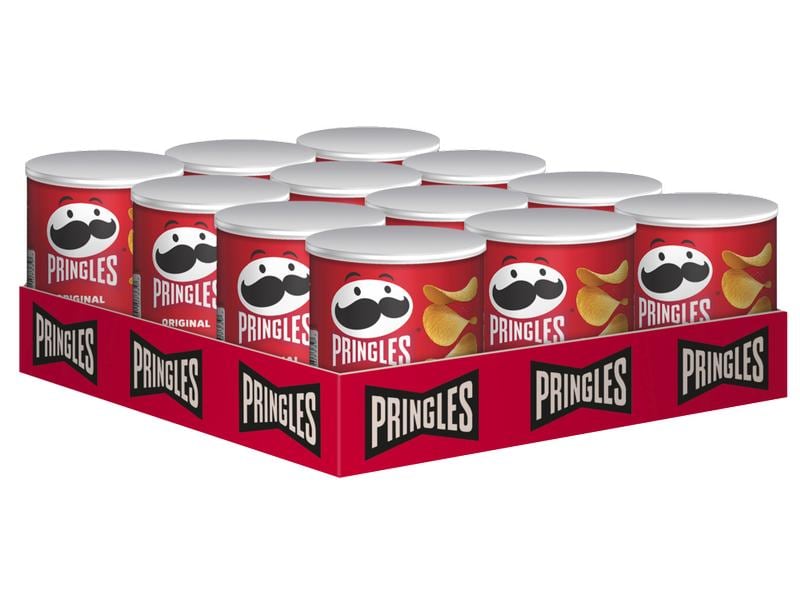 Pringles Chips Original 12 x 40 g Würziges Knabbergebäck aus Kartoffeln