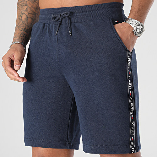 Short Jogging A Bandes Scanton 0707 Bleu Marine