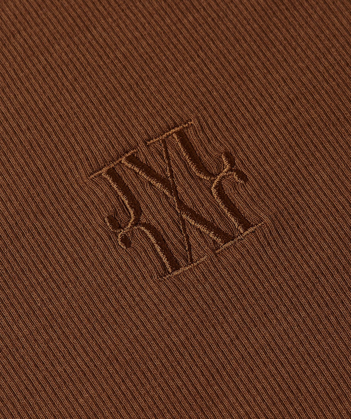 JV-CODY slim fit T-shirt met logo - cognac