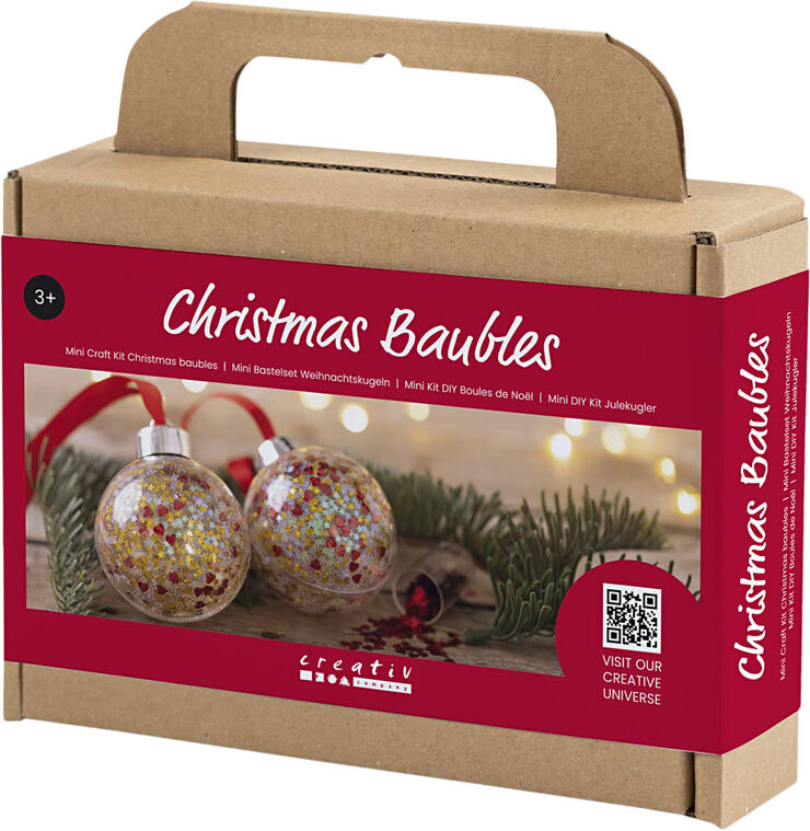 Creativ Company Mini DIY Kit Julekugler, Pailletter