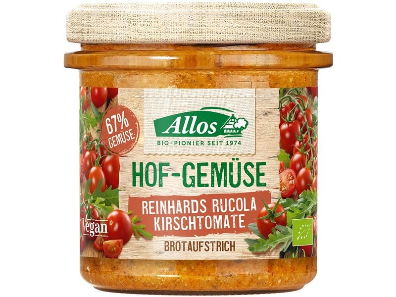 Allos Glas Bio Hofgemüse Rucola Kirschtomate 135 g Bio Hofgemüse Rucola Kirschtomate
