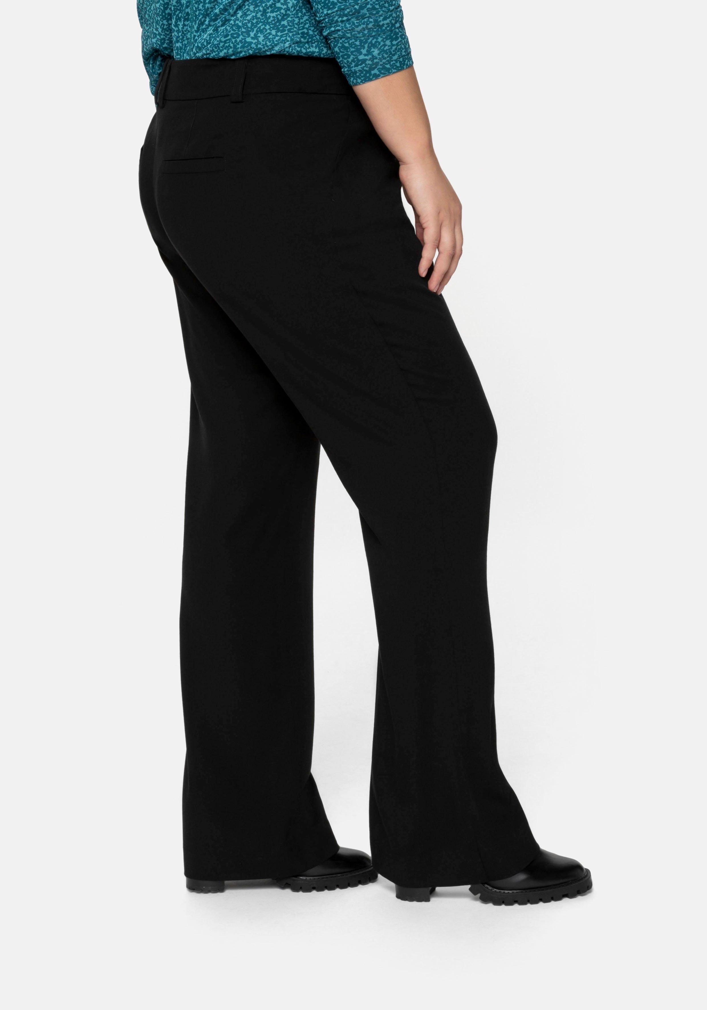 Bootcut-Hose in leicht strukturierter Qualität