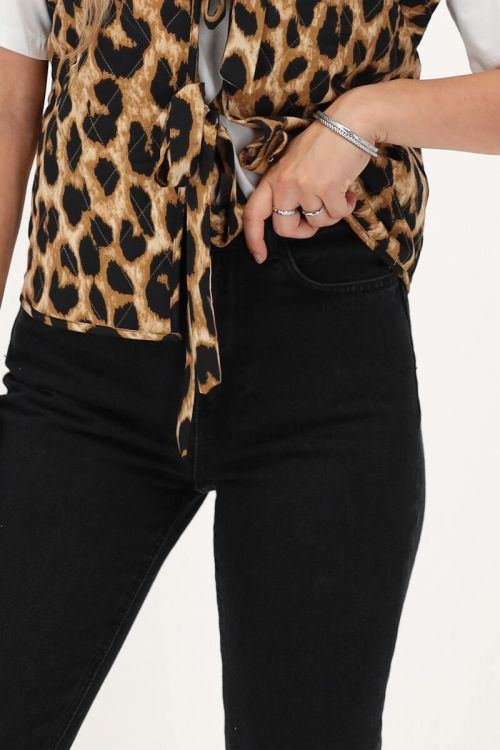Zwarte jeans met split