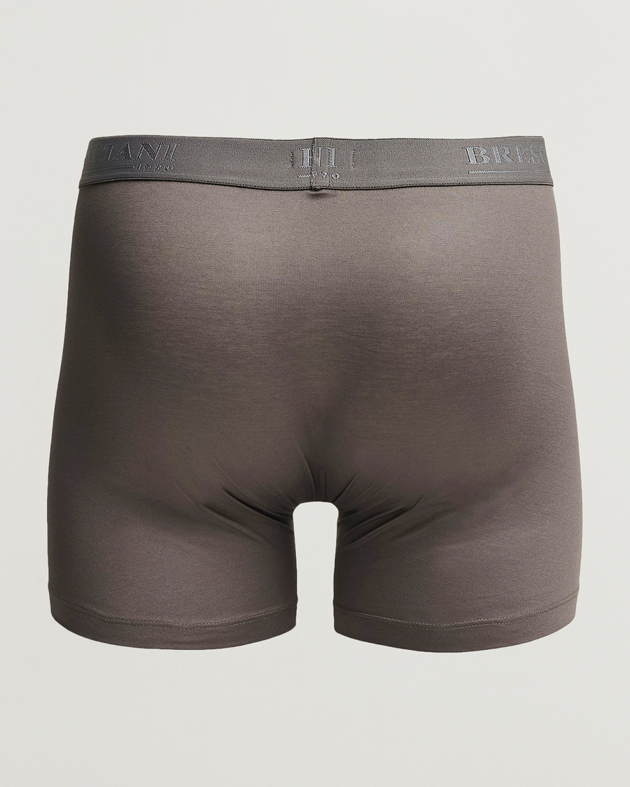 Bresciani Cotton Boxer Trunk Grey