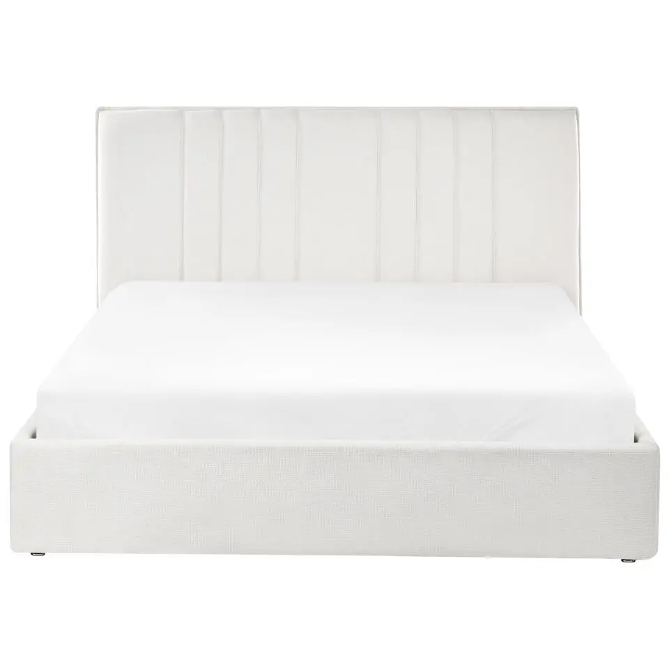 TARASCON - Tweepersoonsbed - Lichtbeige - 140 x 200 cm - Stof