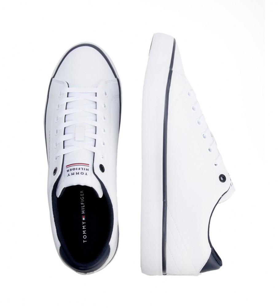 Tênis Tommy Hilfiger Hi Vulc Core em couro, branco