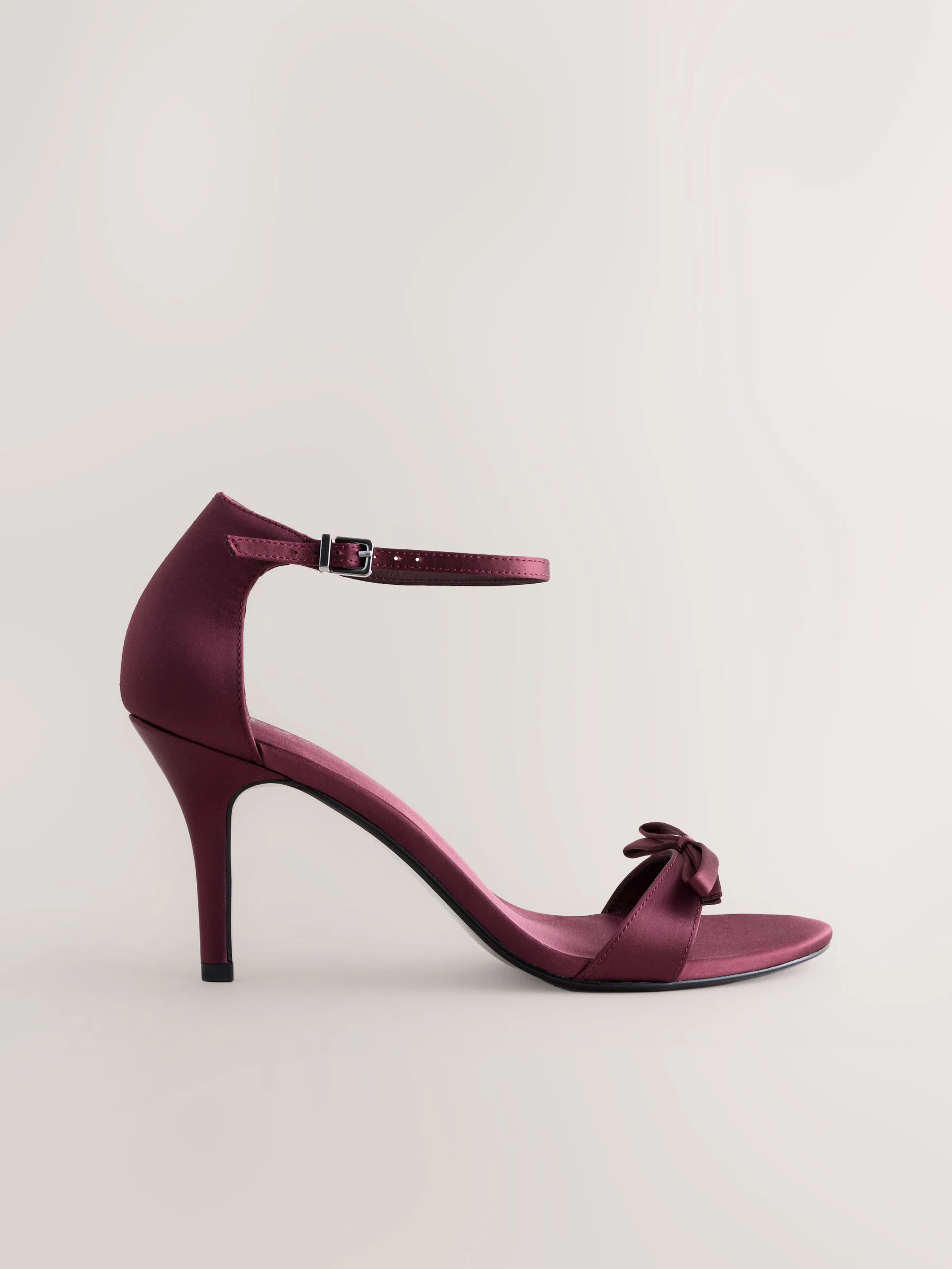 Bordeauxrood - Forever Comfort® Mini Satin Bow Heeled Sandals
