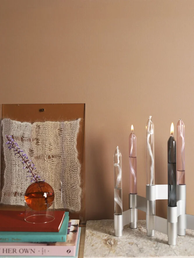 Studio About LINK, CANDLE HOLDER, MATT ALUMINIUM, 11060M 223