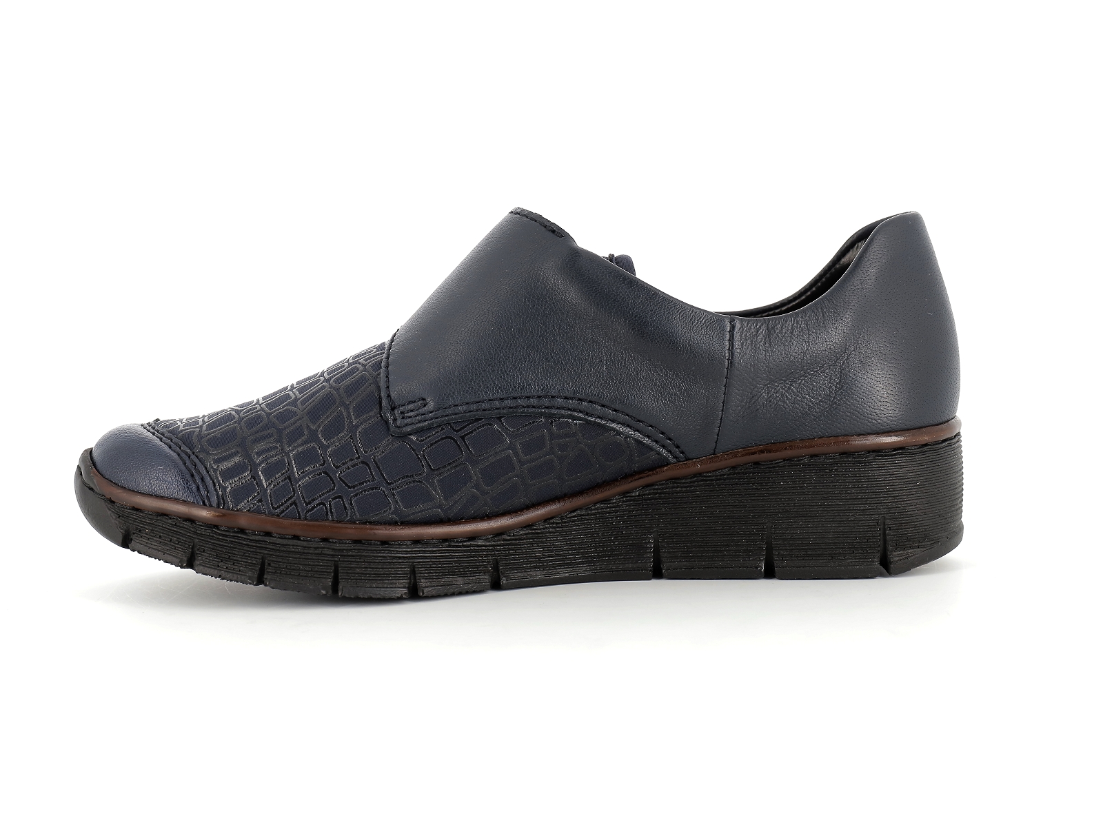 Rieker-537C0 Cuir Marine