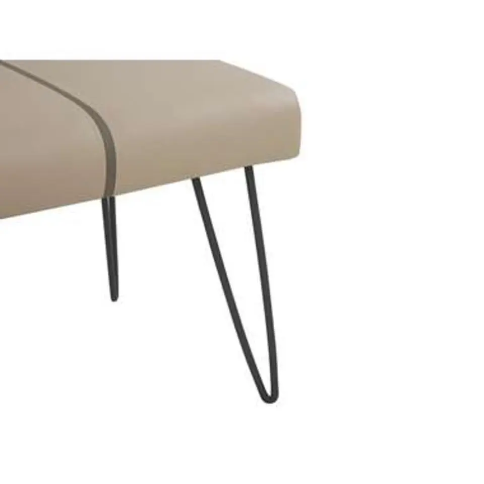 BETIN - Hocker - Beige - Kunstleer