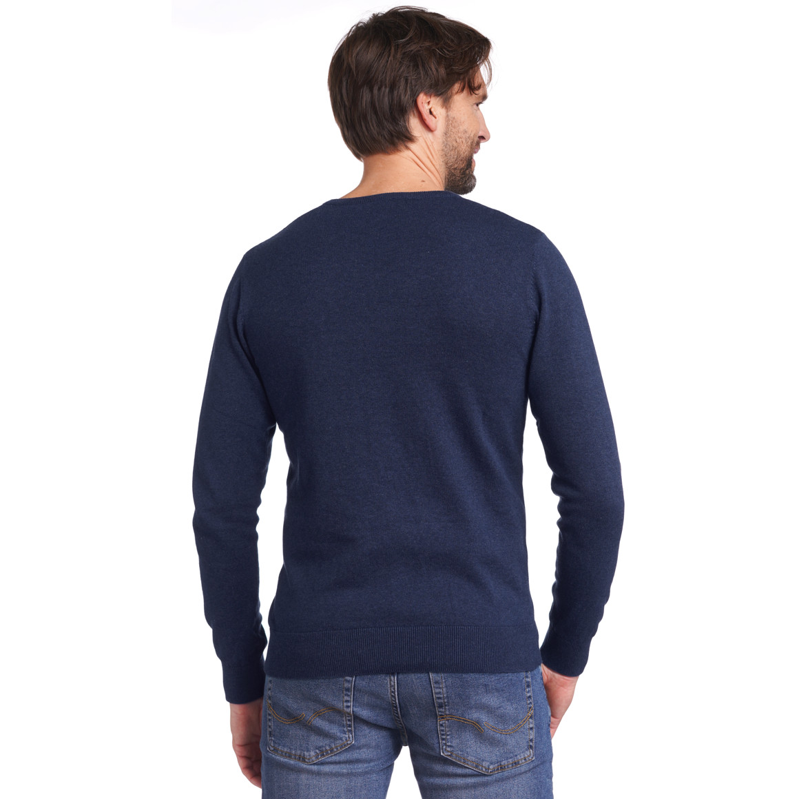 VanVaan Herren Pullover mit V-Ausschnitt dunkelblau