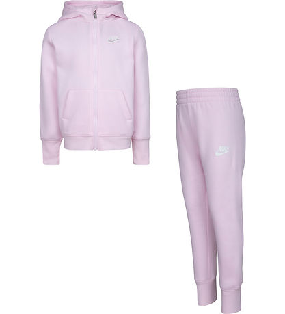Nike Sweatset - Cardigan/Jogginghosen - Pink Schaum