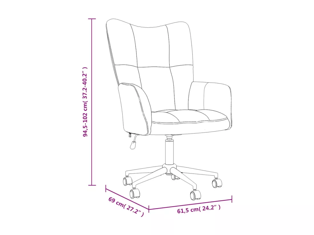 Chaise de relaxation Noir Velours